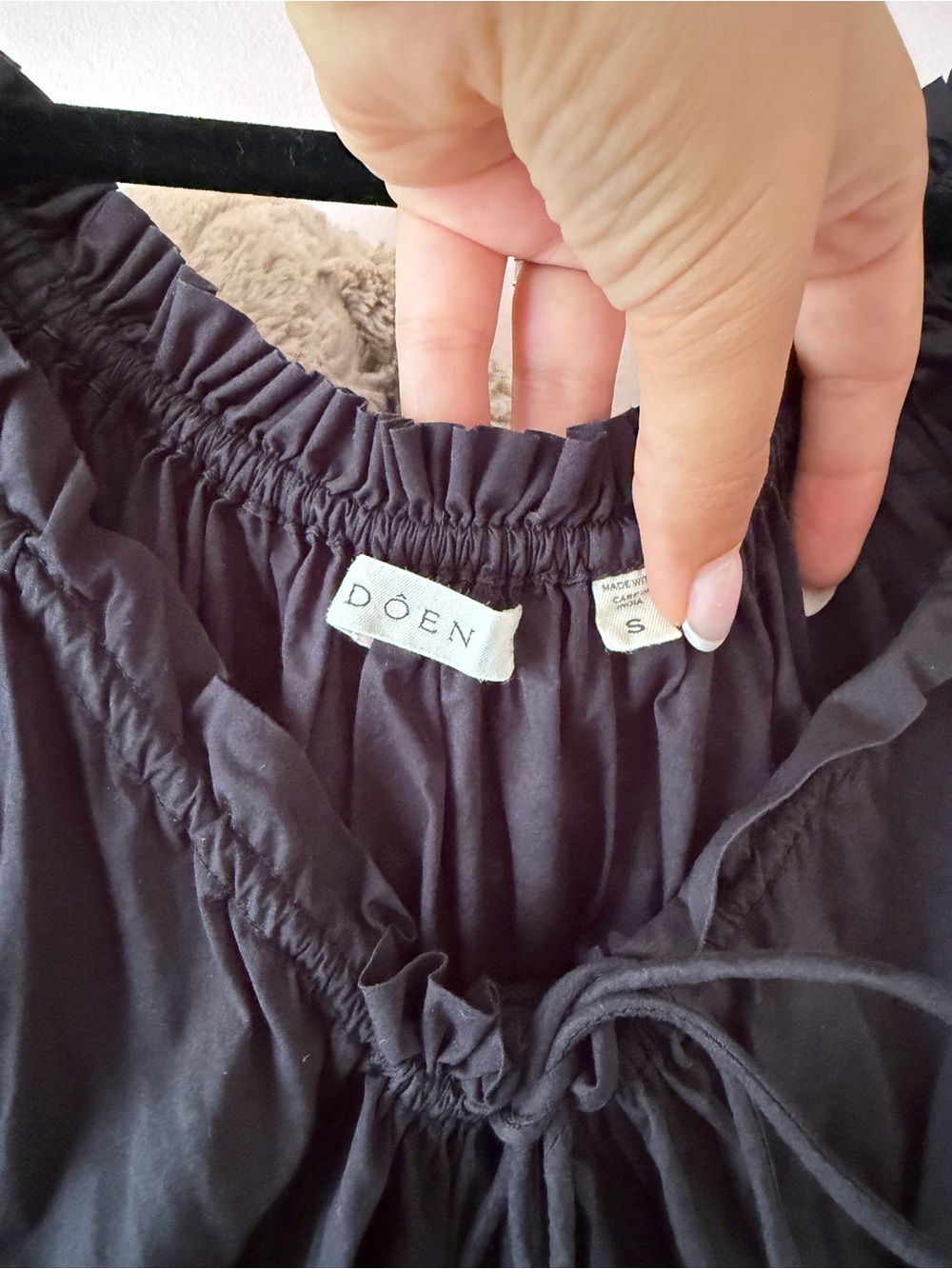Doen Black Ischia Smocked Maxi Dress - Picture 3 of 3